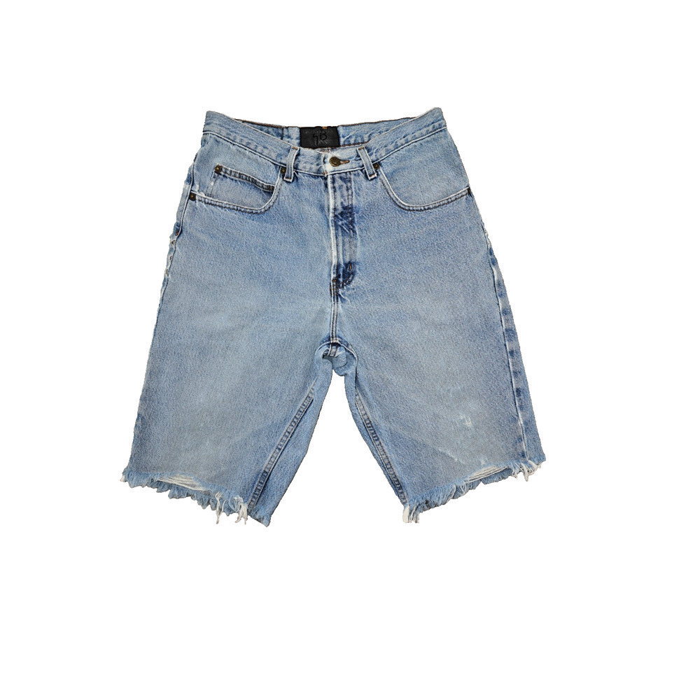 KSV K87 Vintage Denim Shorts Mens 34 Blue High Rise Zip Fly USA Style Classic 90
